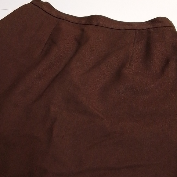 Vintage Mark Edwards brown pencil skirt 8 lined made in canada - Picture 2 of 6